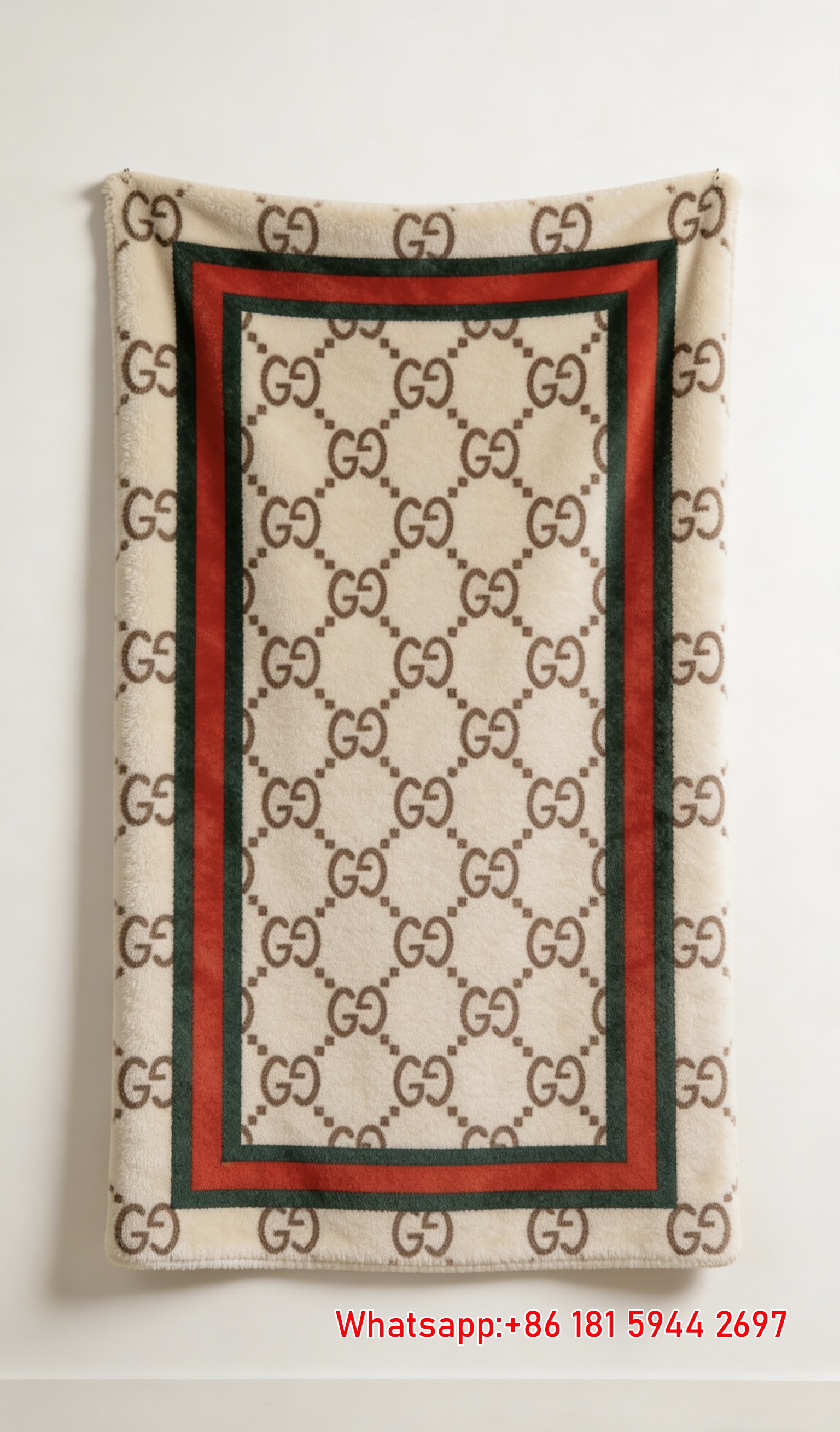 Luxury Gucci GG Monogram Framed Throw blankets IMG_2670